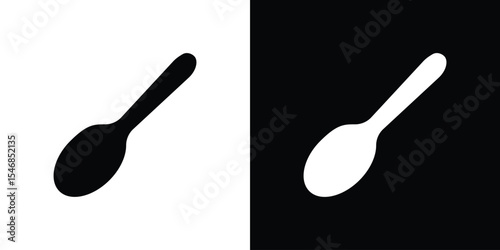 Spoon icon of a flat style vector
