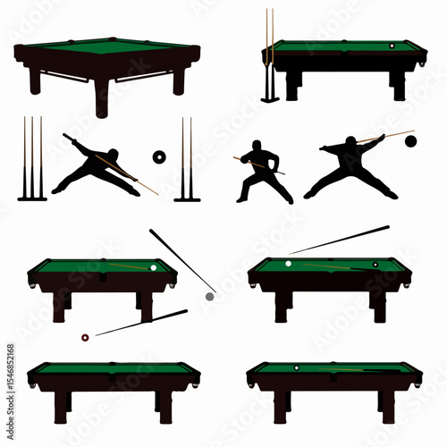Billiard game scene