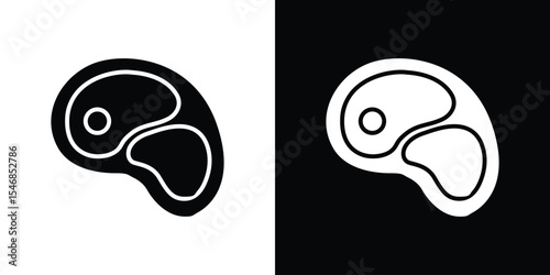 Steak icon of a flat style vector