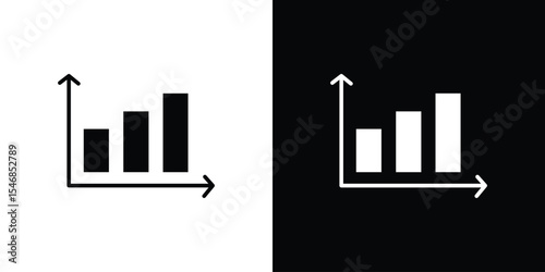 Statistics icon of a flat style vector