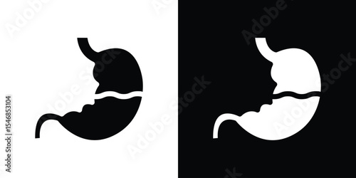 Stomach icon of a flat style vector