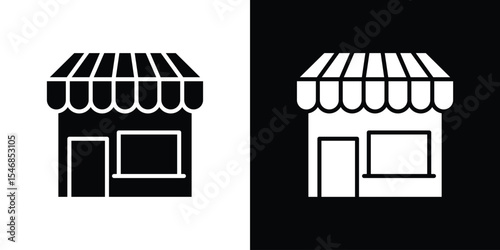 Store icon of a flat style vector