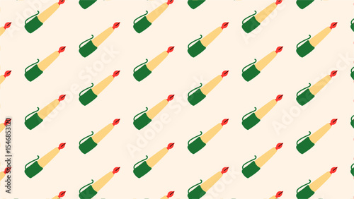 Pen icon pattern – girly back-to-school texture for notebooks, planners, and accessories.