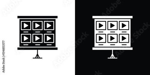 Storyboard icon of a flat style vector