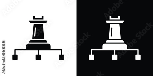 Strategical planning icon of a flat style vector