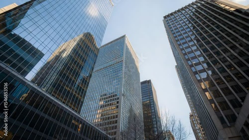 Wallpaper Mural Majestic Skyscrapers Reflecting Sunlight in a Modern Cityscape Stunning Architectural Design and Urban Development Torontodigital.ca
