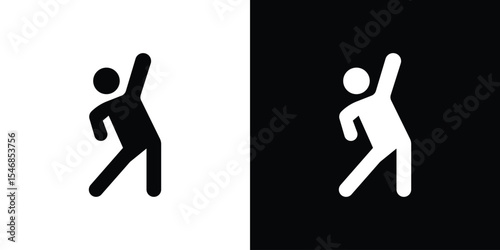 Stretching icon of a flat style vector