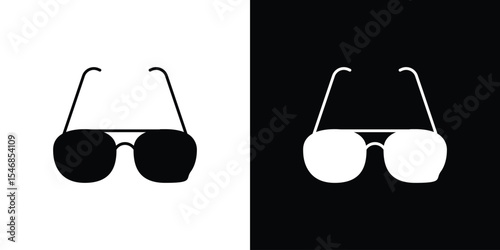 Sunglasses icon of a flat style vector