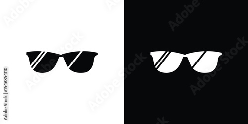 Sunglasses icon of a flat style vector