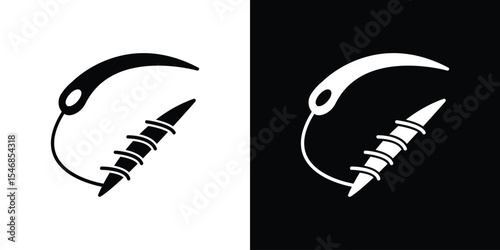 Suture icon of a flat style vector