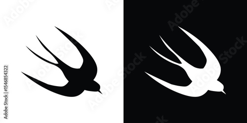 Swallow icon of a flat style vector