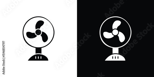 Table Fan icon of a flat style vector
