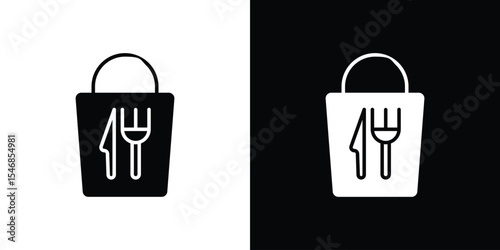 Take away icon of a flat style vector