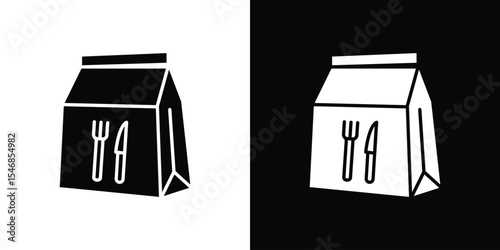 Take away icon of a flat style vector