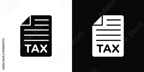 Tax icon of a flat style vector