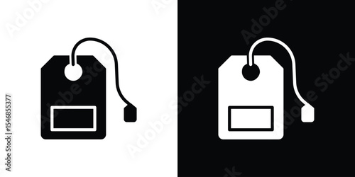 Tea bag icon of a flat style vector