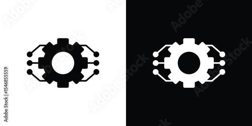Technology icon of a flat style vector