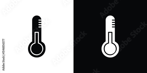 Thermometer icon of a flat style vector