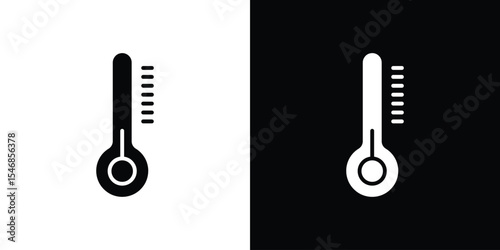 Thermometer icon of a flat style vector