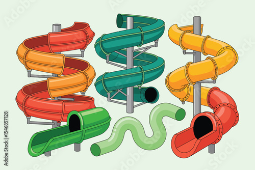 Colorful Water Slides Collection for Summer Fun