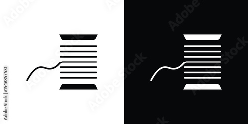 Thread icon of a flat style vector