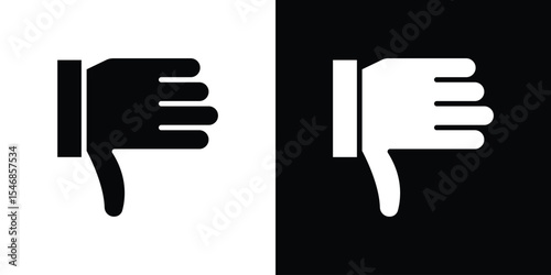 Thumbs down icon of a flat style vector