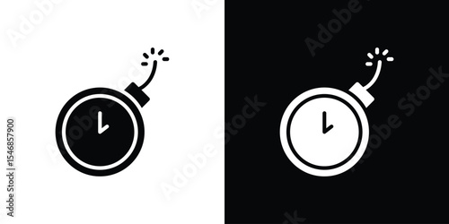 Time bomb icon of a flat style vector
