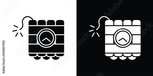 Time bomb icon of a flat style vector