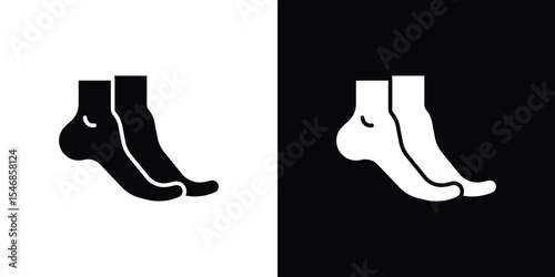Tiptoe feet icon of a flat style vector