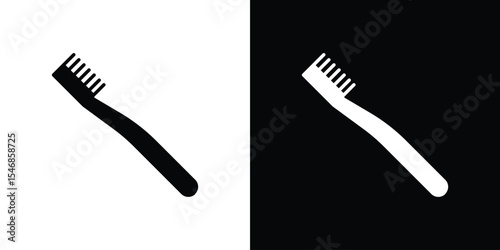 Toothbrush icon of a flat style vector