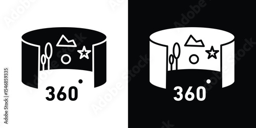 Tour virtual icon of a flat style vector