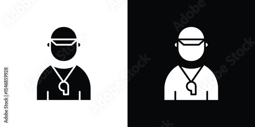 Trainer icon of a flat style vector