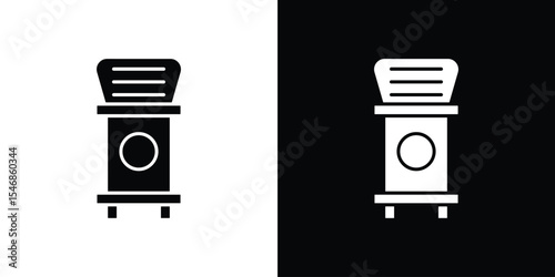 Trash compactor icon of a flat style vector