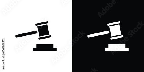 Trial hammer icon of a flat style vector