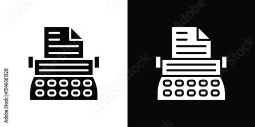 Typewriter icon of a flat style vector