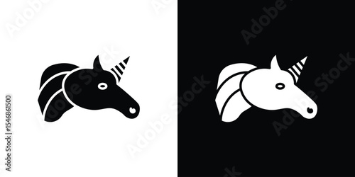 Unicorn icon of a flat style vector