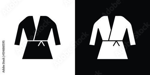 Uniform martial art icon of a flat style vector