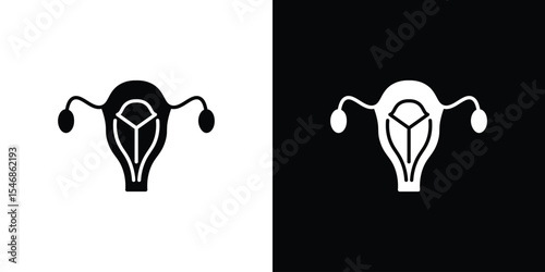 Uterus icon of a flat style vector