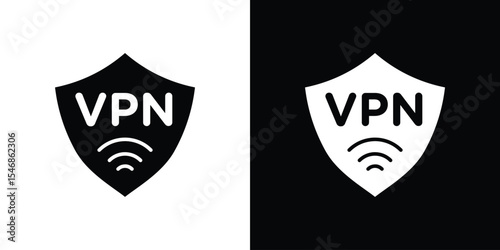Vpn icon of a flat style vector