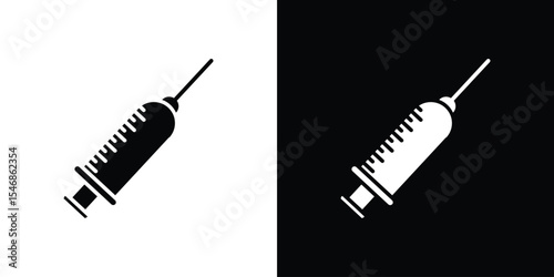 Vaccination icon of a flat style vector
