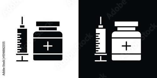 Vaccination icon of a flat style vector