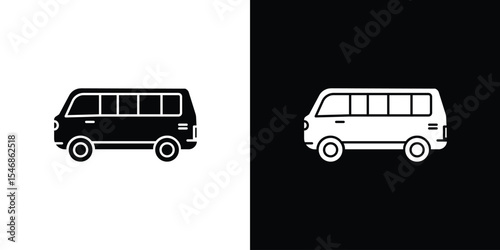 Van icon of a flat style vector