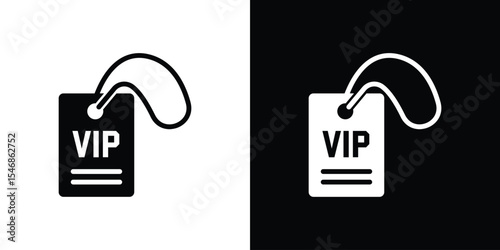 VIP pass icon of a flat style vector