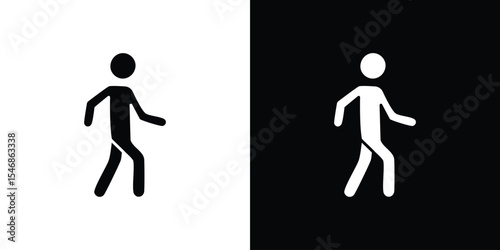 Walking icon of a flat style vector