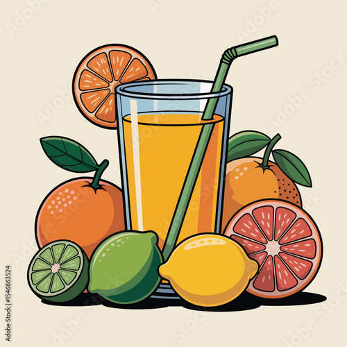 Refreshing Citrus Juice with Assorted Fruits