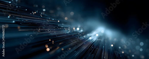 Abstract background with digital glowing lights and cables, showcasing modern technology and connectivity