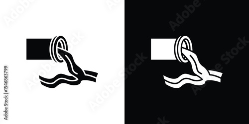 Wastewater icon of a flat style vector