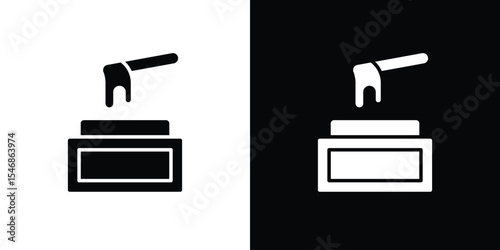 Wax icon of a flat style vector