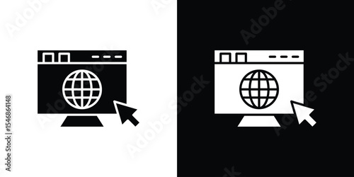 Website UI design icon of a flat style vector