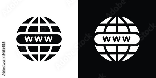 Website icon of a flat style vector